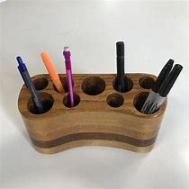 Image result for Cylinder Pen Holder Wood