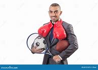 Image result for Man with Lots of Sports Gear