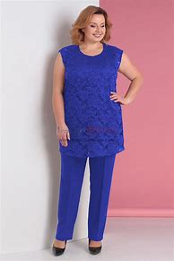 Image result for Plus Size Pant Suits