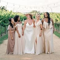 Image result for Velvet Champagne Bridesmaid Dresses
