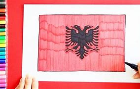 Image result for Albania Flag Simple