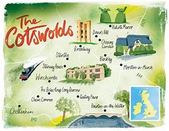 Image result for Map of Cotswolds Towns