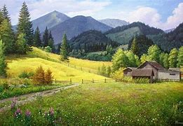 Image result for alpine landscape painting