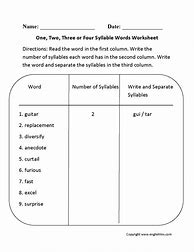 Image result for Zero Onset Syllables Worksheet
