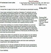 Image result for IT Technician Skills for Cover Letter Example