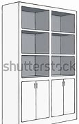 Image result for Empty Bookcase Drawing