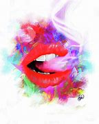 Image result for Smoking Lips Painting