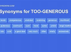 Image result for Too Many Synonym