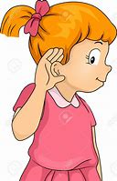Image result for Little Girls Listening Clip Art