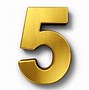 Image result for 5 in Gold Color with Black Background