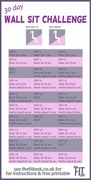 Image result for 30-Day Wall Sit Challenge