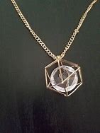 Image result for Encrusted Diamond Shapes 3D Elongated Caged Gold Pendant Necklace Ann Taylor