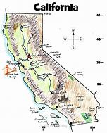Image result for California Physical Map for Kids