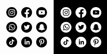 Image result for Social Media Logos Black and White