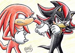 Image result for Knuckles vs Shadow Boom