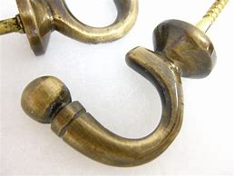 Image result for Antique Brass Curtain Tie Back Hooks