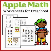 Image result for Preschool Apple Math Worksheets