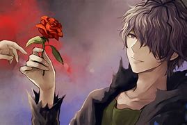 Image result for Anime Guy Flowers