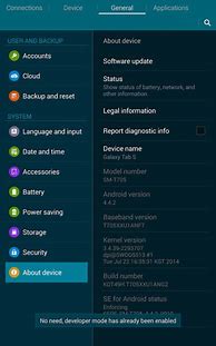 Image result for Samsung About Settings