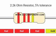 Image result for 2.2K Resistor Color Code