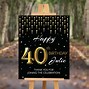 Image result for 40th Birthday WelcomeSign