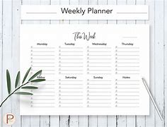 Image result for Weekly Task Planner Template