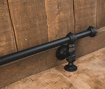 Image result for Black Iron Pipe Bar Foot Rail