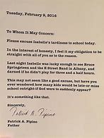Image result for Sick Note for Child