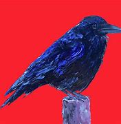 Image result for Red Raven Bird Art