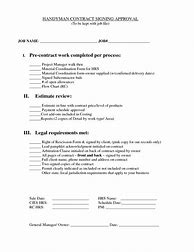 Image result for Handyman Contract Sample