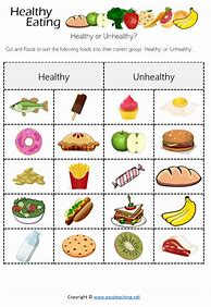 Image result for Healthy Eating Worksheets