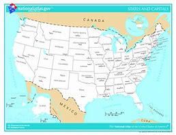 Image result for A Political Map of the USA with Capitals