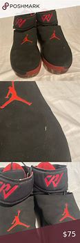 Image result for Jordan Black and Red Basketball Shoes