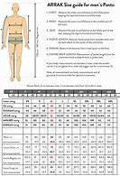 Image result for Men Pants Size Chart