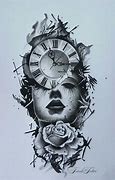 Image result for Black and White Clock Face