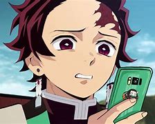 Image result for Tanjiro with Android Phone Meme