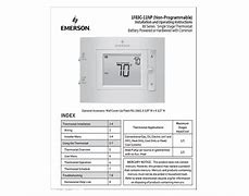 Image result for Emerson Thermostat Manual