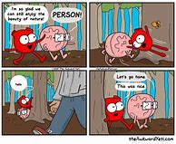 Image result for Heart and Brain Awkward Yeti Cartoons