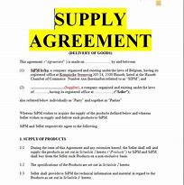 Image result for Supply and Delivery Contract
