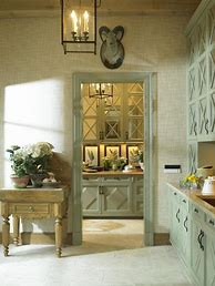 Image result for Mirrored Kitchen Cabinet Doors