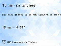 Image result for 15Mm to Inches
