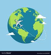 Image result for Plane around Globe