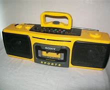 Image result for Sony All Weather Boombox Yellow