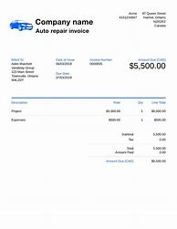 Image result for Auto Repair Invoice Template