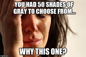 Image result for 1 Shade of Grey Meme