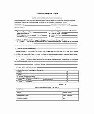 Image result for Computer Repair Form Template