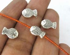 Image result for Small Silver Fish Beads