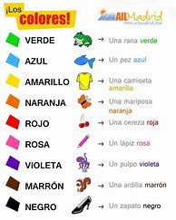 Image result for Los Colores En Espanol Spanish Lesson