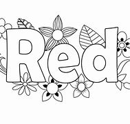 Image result for Red Outline Coloring Page