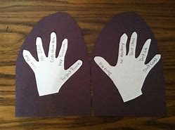 Image result for 10 Commandments Handprint Craft